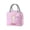 A006- Pink, variant on Lunch Tote Bag, Insulated Lunch Bag for Student, School Lunch Bag, Cute Lunch Bag, Tote Bag with Zipper, Yellow Cartoon Dinosaur Surfing Print 9X7 Inch Handheld Freezer Lunch