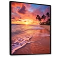 thumbnail image 2 of Designart "Beach Photo Sunset Charm III" Nautical & Beach Floater Framed Canvas Print, 2 of 7