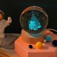 thumbnail image 3 of 3d Glowing Crystal Ball Night Light Ornament Creative Coloful Night Scene Lamp With Base For Home Decor Gift, 3 of 9
