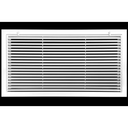 

20 X 16 Aluminum Return Filter Grille for 1 Filter - Easy Airflow - Linear Bar Grilles [Outer Dimensions: 22.5w X 18.5h]