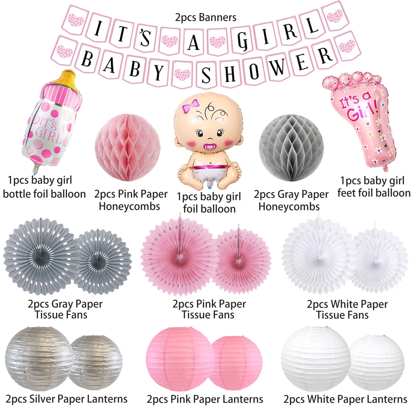 Baby Shower Decorations for Girl kit Baby Girl Kit