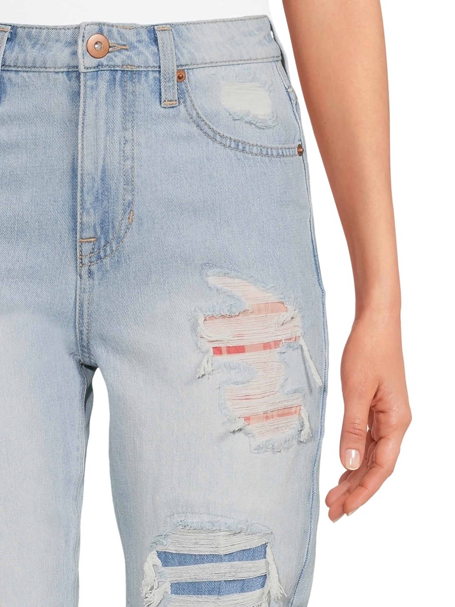 No Boundaries Juniors' Super High Rise Mom Jeans