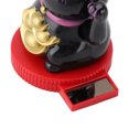 thumbnail image 3 of Suodoka Solar Powered Lucky Cat Rotating Base Fortune Cat Statue for Car Dashboard Checkstand Desktop Decoration Black 3 inches / 7.7 cm[cite: 1], 3 of 4