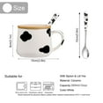 thumbnail image 3 of Mengcat 12Oz Cute Ceramic Cow Print Coffee Mug with 3D Animal Inside,Cute Mugs with Lid Spoon and Handle,, 3 of 6
