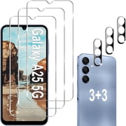 Gliansen Galaxy A25 5G Tempered Glass Screen Film Protector, 6 Total Count, for Samsung Galaxy A25 5G