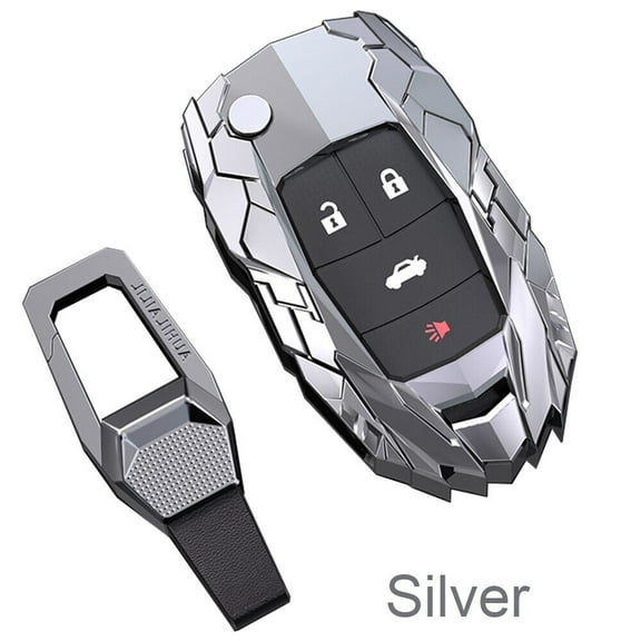 For Chevy Malibu Camaro Cruze Sonic Impala Metal Remote Key Fob Cover Keychain