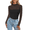 Black PAT1, variant on Zeagoo Women Shirt Sheer Mesh Long Sleeve Shirts Crew Neck Lace Trendy Going Out Tee Tops Stretch Fall Blouse