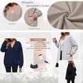 thumbnail image 6 of SUNBS V‑Neck Button Sweatshirts Cardigan for Women Fall Jacket Oversized Casual Clothes with Pockets, 6 of 9