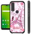 thumbnail image 1 of Compatible with Cricket Ovation 3 Hybrid Fusion Guard Phone Case Cover (Eiffel Tower Butterfly), 1 of 2