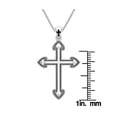 thumbnail image 2 of Jewelry Trends Sterling Silver Gothic Cross Pendant on 18 Inch Box Chain Necklace, 2 of 4
