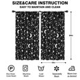 thumbnail image 2 of Blackout Kids Curtains,Black White Star Moon Pattern Childrens Insulated Curtains Set Of 2,Bedroom Essentials,Toddler Room Decor 42x84in(106x213cm), 2 of 5