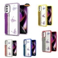 thumbnail image 3 of For Apple iPhone 14 Pro Max (6.7") Butterflies Design Bling Glitter Shockproof Hybrid TPU Frame and Hard Back Slim Phone Case Cover by Xpression - ButterFly Purple, 3 of 6