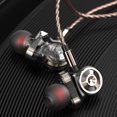 thumbnail image 4 of QKZ Auriculares estéreo Auriculares con cable Auriculares intrauditivos Control de cables Cable trenzado Auriculares con micrófono, Negro Inevent EL000235-01B, 4 of 7