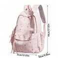 thumbnail image 2 of Ins Style Star Backpack Women Student Cute Large Capacity School Bag Junior High Senior High Casual Travel Rucksack Pink, 2 of 8
