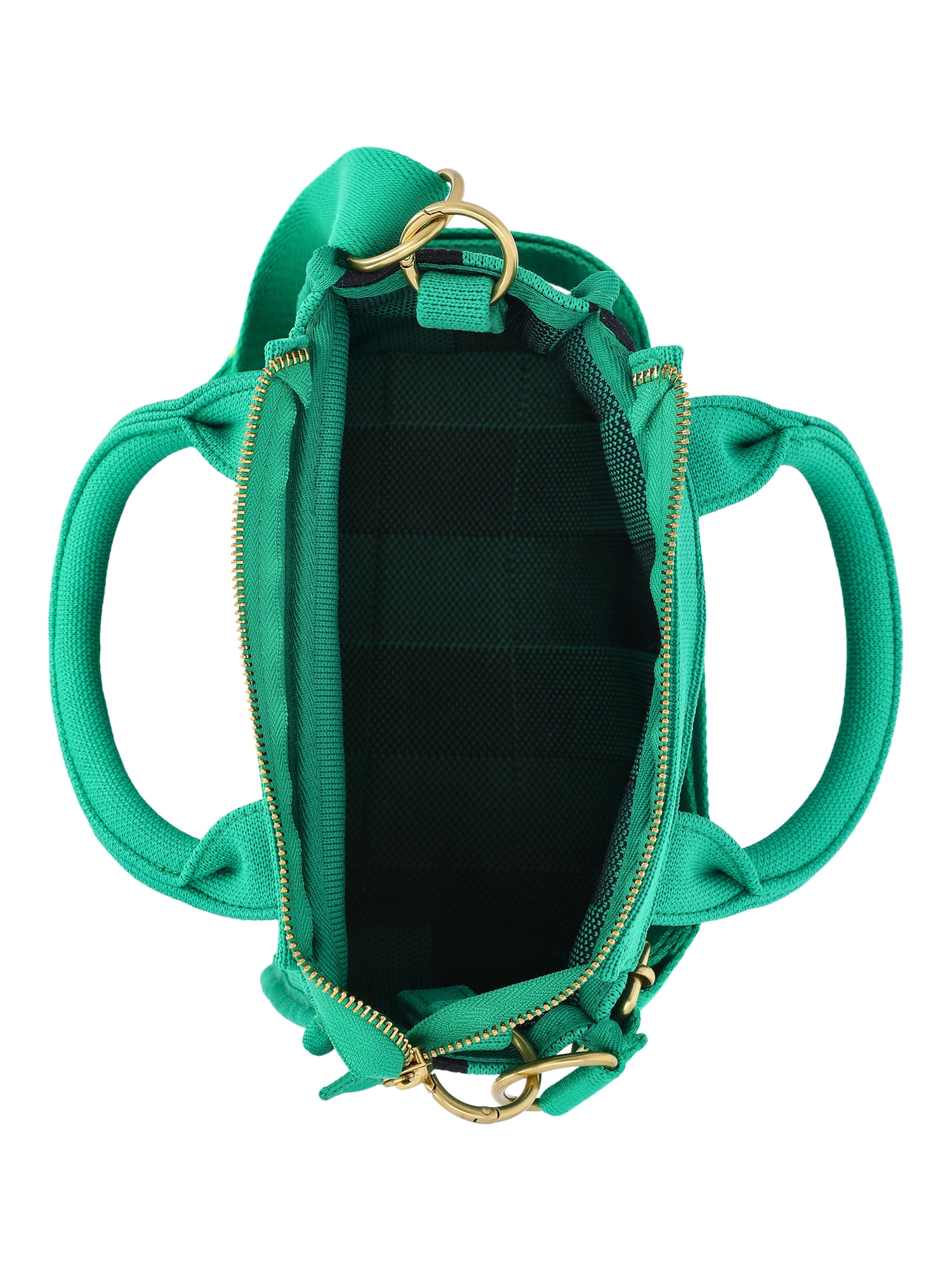 Free Assembly Women's Mini Satchel Handbag, Green/Navy