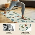 thumbnail image 4 of Light Green Dinosaurs Volcanoes Pattern Hot Yoga Mat Towel Non Slip for Hot Yoga - Quick-Drying Yoga Mat Cover with 4 Corner Pockets with Travel Bag - Hot Yoga Towel Non Slip 70"x26", 4 of 6