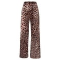 thumbnail image 3 of BLVB Women's Casual Leopard Print Wide Leg Pants,, 3 of 5