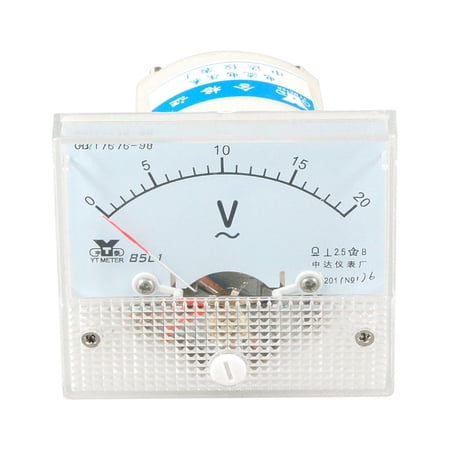 Unique Bargains Unique Bargains Rectangle Dial Panel Gauge Voltage Voltmeter 85L1 0V-20V