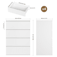 thumbnail image 2 of Homfa 4 Drawer White Dresser, Modern Storage Cabinet for Bedroom, Chest of Drawers Wood Organizer for Living Room, 2 of 7