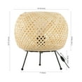 thumbnail image 3 of JONATHAN Y Palma 10.75" Bohemian Rustic Iron/Rattan LED Mini Table Lamp with Smart Bulb, Black/Brown, JYL4042A, 3 of 7