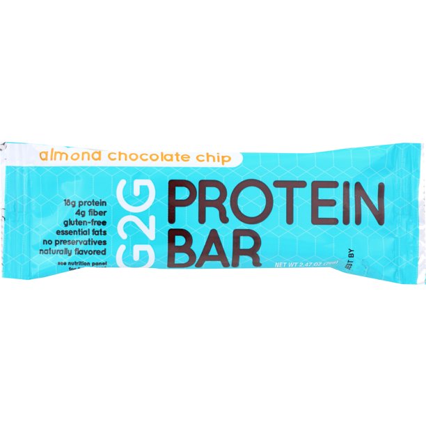 G2G Protein Bar, Almond Chocolate Chip, 2.47 oz (Pack of 8) Walmart