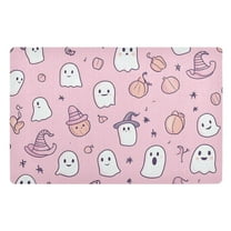 Yayeee Doormat for Indoor Entrance 32" x 20" Non Slippery Floor Rug, Pink Halloween