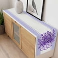 thumbnail image 4 of Eucalyptus Purple Table Runner - 108 Inch Long, Kitchen Dining Table Runner Dresser Scarves, Stripes Bottle Flower Cactus Plant Farmhouse Decor for Coffee Tables Wedding Party Banquet, 4 of 8