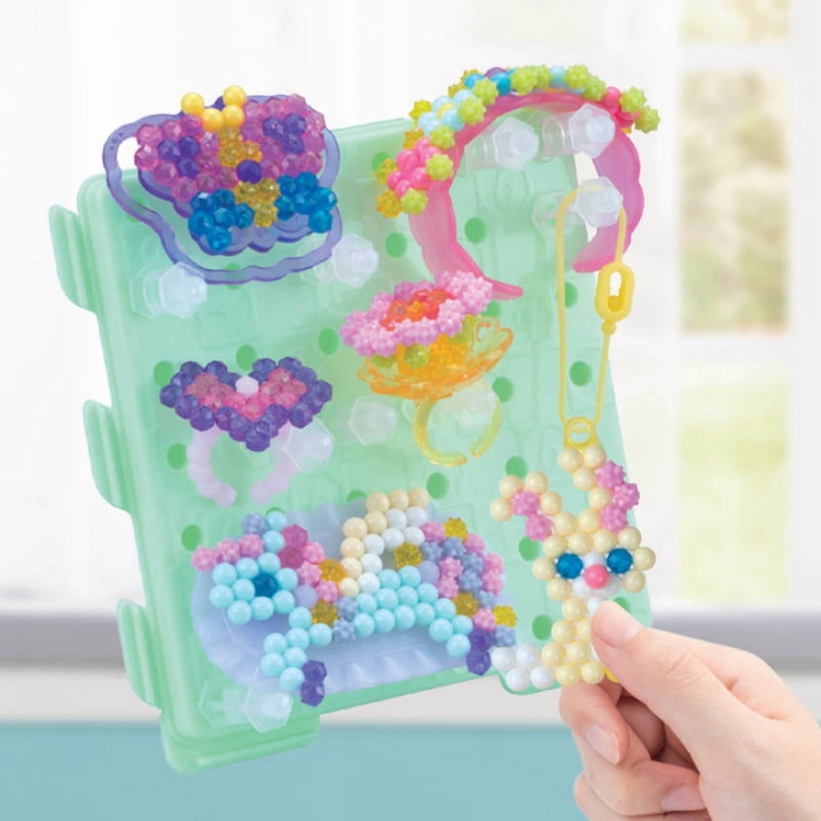 Aquabeads Fairy World Complete Arts & Crafts Bead Kit for Childrens - over 800 beads & wearable rings, bracelets, keychains and more