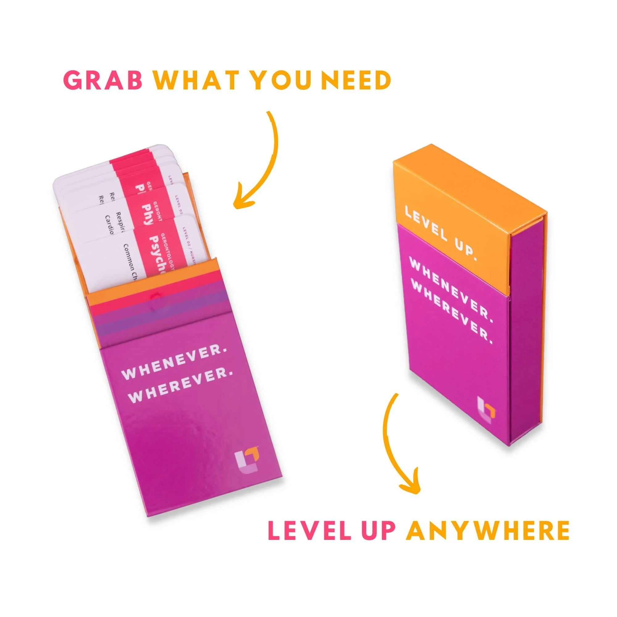 LevelUp RN Ultimate Nursing School Survival Kit–11 Core Subjects, 3" x 5" Flashcards, 1900 Count