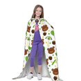 thumbnail image 4 of Honeii Cute Bear Print Poncho Cape, Cloak Coat, Snuggly Hooded Wearable Blanket, Hooded Cape For Teenagers,Halloween Costumes-Medium, 4 of 7