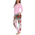 thumbnail image 3 of Conjunto de pijama de manga larga para mujer, ropa de dormir con diseño navideño, para Primavera e invierno, envío directo, 3 of 4