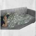 thumbnail image 6 of Tea Party Soft Flannel Fleece Blanket, Polka Dots on Teapots and Cups Cupcake with Cherry on Top Teabag English, Cozy Plush for Indoor and Outdoor Use, 50" x 60", Almond Green Coral, by Ambesonne, 6 of 6