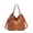 Brown, variant on Women’s Woven Faux Leather Hobo Bag with Tassel and Crossbody Strap Brown