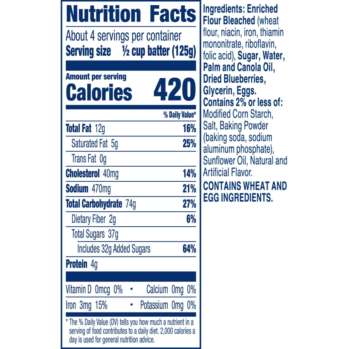 Pillsbury Blueberry Muffin Batter, Cut and Squeeze Package, 16.5 oz