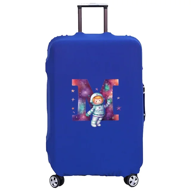 Housse de Valise Lavable Housse de Protection Étui Anti-Rayures Housse Adaptée Motif Imprimé Astronaute Convient aux 18-32 Pouces 8astronaut letter m S