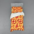 thumbnail image 2 of Ambesonne Geometric Bedding Set 4 Pcs, Mosaic Digital Style, Queen, Orange Marigold Red, 2 of 3