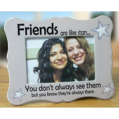 Friends Picture Frame - Ceramic Picture Frame Fits a 4" X 6" Photo