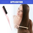 thumbnail image 2 of Vocoste Nylon Teasing Brush Three Row Salons Teasing Brush for Styling Backcombing Pink 8.86" Length, 2 of 3