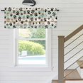 thumbnail image 5 of Dog Paw Window Valance for Kitchen, Farmhouse Wood Grain Rod Pocket Short Curtain for Small Windows, Light Filtering Decorative Valance, 54 x 18 Inch, 1 Panel, 5 of 9