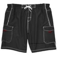 thumbnail image 3 of H2O Sport Tech Big & Tall Men’s Cargo Swim Trunks with Side Piping 2XL to 8XL, 3 of 5
