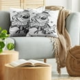 thumbnail image 5 of Ambesonne Circus Throw Pillow Cover 2 Pack, Whimsical Clown Portrait, 24", Charcoal Grey White, 5 of 7
