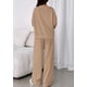 thumbnail image 4 of Conjunto de Mujer PRETTYGARDEN Sudadera Caqui Pantalones de Pierna Ancha XL, 4 of 8
