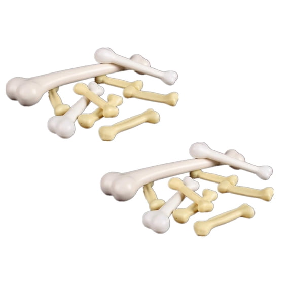 Plastic Bones Halloween Decor, 15.7-Inch Large Simulated Bone Props for Party Bar Cosplay, 2-Piece White Set