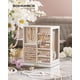 thumbnail image 2 of Caja Joyero Giratorio 360°, Caja de Joyas con 5 Cajones, Ventanas Laterales de Cristal, Idea de Regalo, Blanco Nube, 2 of 8
