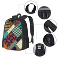thumbnail image 4 of DouZhe Lightweight Backpack, Retro Mughal Ethnic Style Floral Prints Travel Outdoor Hiking Bag School Bookbag Casual Daypack Backpacks for Women Men, 4 of 7