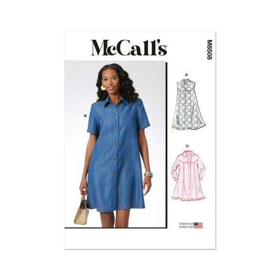 McCall's Sewing Pattern 8508 - Misses' Dress with Sleeve Variations, Size: K5 (6-8-10-12-14)