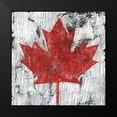 thumbnail image 2 of Cusson, Marie-Elaine 15x15 Black Modern Framed Museum Art Print Titled - Canada Maple Leaf I, 2 of 5