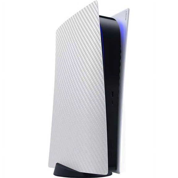 Skinit Textures White Carbon Fiber PS5 Digital Edition Console Skin
