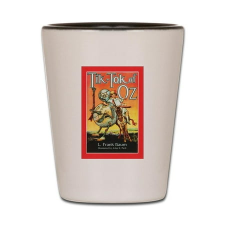 

CafePress - Tik Tok Of Oz - White/Black Shot Glass Unique and Funny Shot Glass