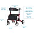 thumbnail image 2 of Nova Monarch Rollator Red, 2 of 4